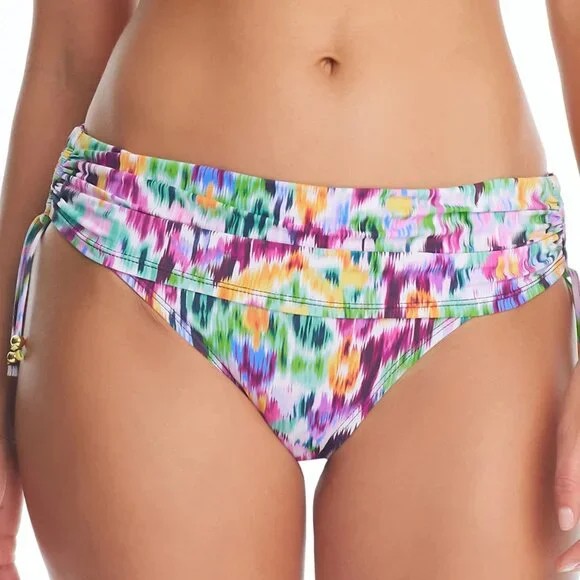 BLEU Rod Beattie Shirred Side Tie Hipster Bikini Bottom Multicolor 8 - Picture 1 of 10